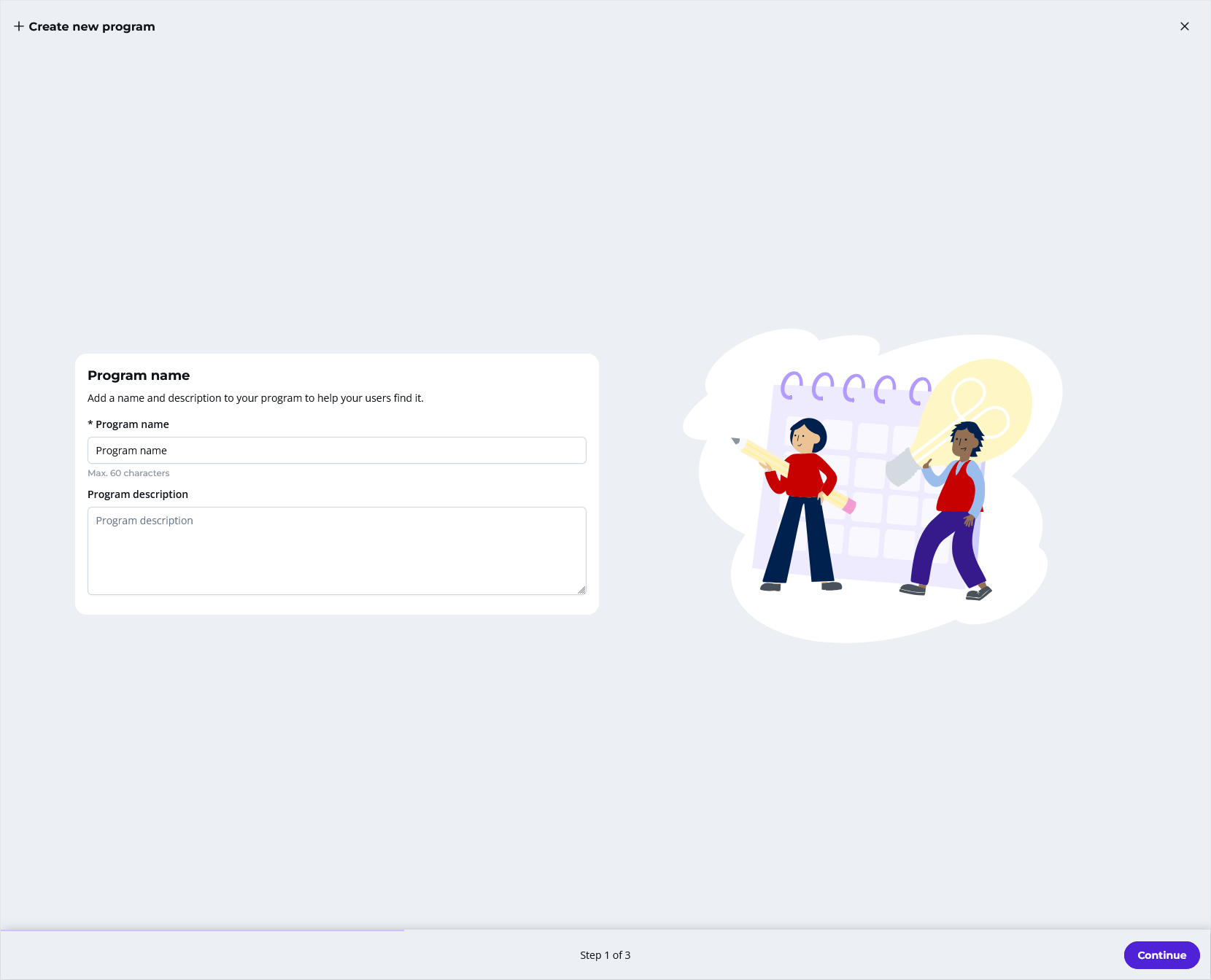 Create new program