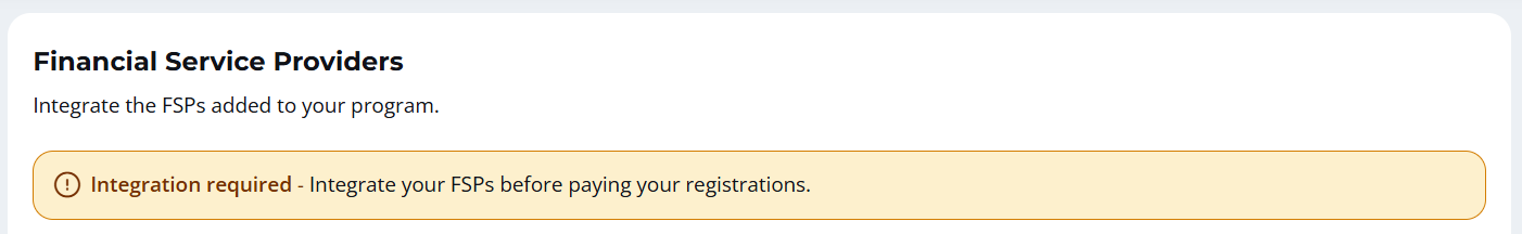 Integration Required